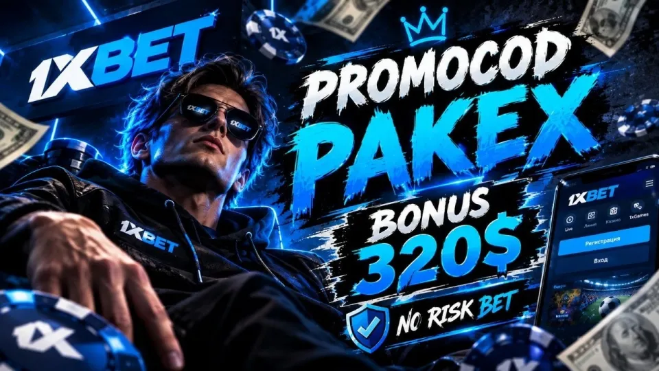 1xBet promo code Pakistan PAKEX unlocks the welcome bonus for new players and applies in four registration steps